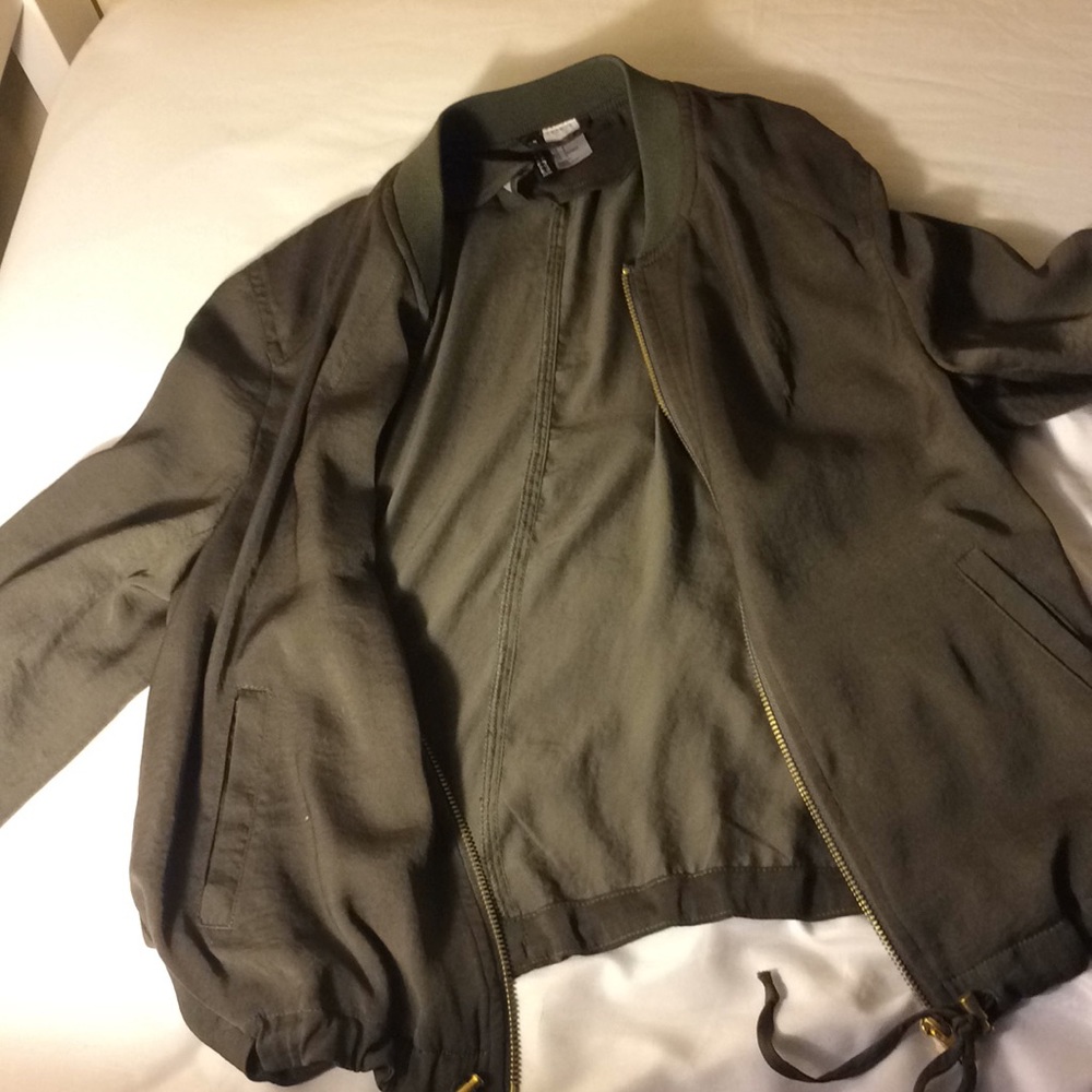 Green bomber jacket